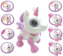 LEXIBOOK Mini robot jednorožec interaktivní chodíci na baterie Světlo Zvuk