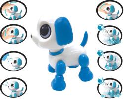 LEXIBOOK Mini robot pes interaktívny chodiaci na batérie Svetlo Zvuk
