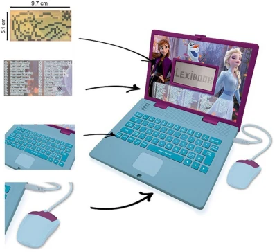 Lexibook Notebook dětský Frozen 2 124 aktivit na baterie Zvuk