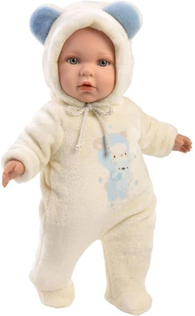 Llorens Oblečení pro panenku miminko New Born 40-42cm s polštářkem M14-207