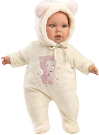 Llorens Oblečení pro panenku miminko New Born 40-42cm s polštářkem M14-208