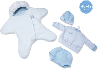 Llorens Oblečení pro panenku miminko New Born 40-42cm s polštářkem M740-37