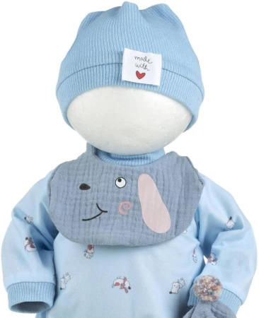 Llorens Oblečení pro panenku miminko New Born 40-42cm s polštářkem M741-20