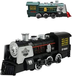 Lokomotiva parní retro historická mašinka na baterie Světlo Zvuk 2 barvy