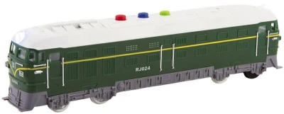 Lokomotiva plastová vlak na setrvačník na baterie Světlo Zvuk 2 barvy v krabici
