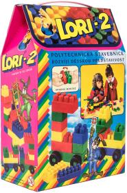 Lori 002 Stavebnice polytechnická 2 barevné kostky set 35ks v krabici