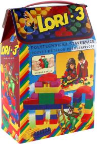 Lori 003 Stavebnice polytechnická 3 barevné kostky set 50ks