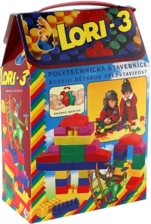 Lori 003 Stavebnice polytechnická 3 barevné kostky set 50ks Lori 003 Stavebnice polytechnická 3 barevné kostky set 50ks