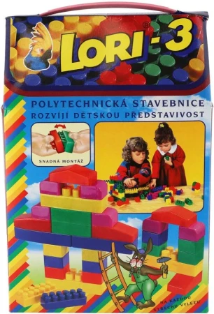 Lori 003 Stavebnica polytechnická 3 farebné kocky set 50ks