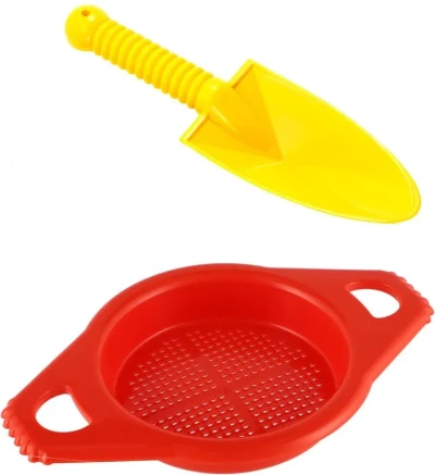 Lori 214 Lopatka rýč 25cm baby dětský set se sítkem na písek mix barev plast Lori 214 Lopatka rýč 25cm baby dětský set se sítkem na písek mix barev plast