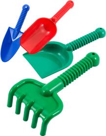 Lori 217 Plastový set 2 lopatky, rýček a hrabičky na písek