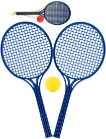 Lori 227 Set na soft tenis 2 modré rakety a míček 2 barvy plast Lori 227 Set na soft tenis 2 modré rakety a míček 2 barvy plast