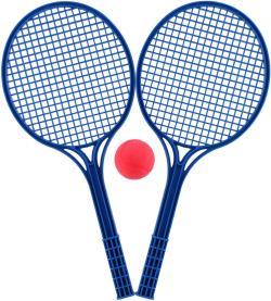 Lori 227 Set na soft tenis 2 modré rakety a míček 2 barvy plast