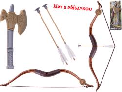 Luk a šípy 2ks soft s přísavkou dětský herní set se sekerou plast
