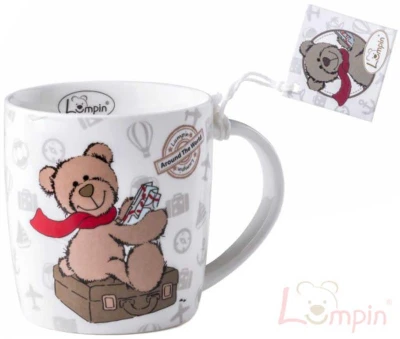 Lumpin Hrníček dětský Medvídek Spencer 9cm s obrázkem keramický Lumpin Hrníček dětský Medvídek Spencer 9cm s obrázkem keramický