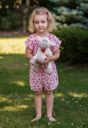 Lumpin PLYŠ Ovečka Olivia 25cm s kvítky (plyšová hračka)