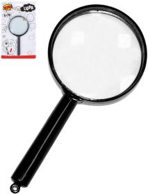 Lupa dětská černá klasická zvětšovací sklo 5x75mm v krabičce plast/sklo Lupa dětská černá klasická zvětšovací sklo 5x75mm v krabičce plast/sklo