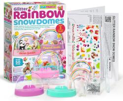 Mac Toys 4M Duhová třpytivá sněžítka se zvířátky 3ks kreativní set