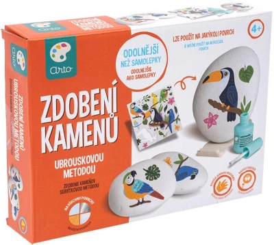 Mac Toys Arto Zdobení kamenů ubrouskovou metodou kreativní set zvířátka