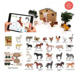 Mac Toys Kalendář adventní farma a koně interaktivní 40x30cm