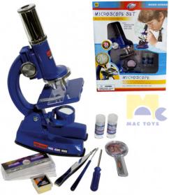 Mac Toys Mikroskop dětský zvětšení 100/200/450x sada malý věděc 23ks v krabici Mac Toys Mikroskop dětský zvětšení 100/200/450x sada malý věděc 23ks v krabici