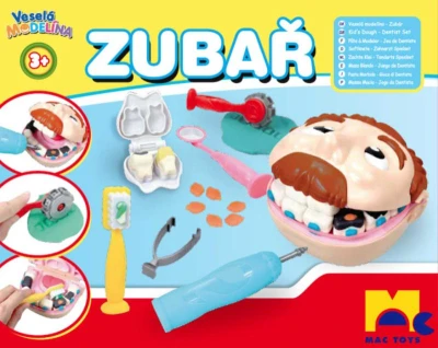 Mac Toys Modelína malý zubař set hlava s vrtačkou na baterie s nástroji plast Mac Toys Modelína malý zubař set hlava s vrtačkou na baterie s nástroji plast