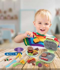 Mac Toys Modelína veselá Burger kreativní set s nástroji výroba hamburgeru