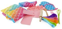 Mac Toys PLEJO Dětský duhový set na pečení kuchařský oblek s nástroji