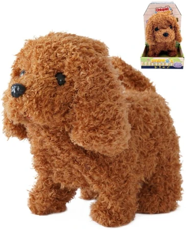 Mac Toys Pudl interaktivní zvířátko pejsek chodící na baterie Zvuk PLYŠ Mac Toys Pudl interaktivní zvířátko pejsek chodící na baterie Zvuk PLYŠ