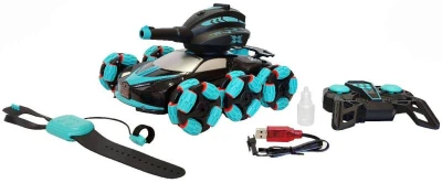 Mac Toys RC Auto tank s dělem na vysílačku 2,4GHz kouří na baterie Světlo Zvuk