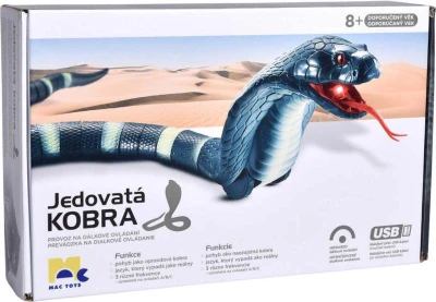 Mac Toys RC Had kobra 44cm interaktivní na dálkové ovládání na baterie USB