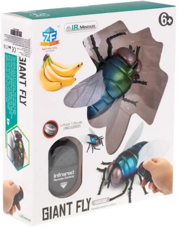 Mac Toys RC Moucha 11cm na vysílačku lezoucí hmyz na baterie plast
