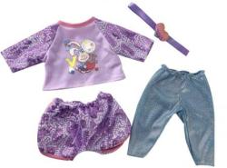 Mac Toys Šaty pro panenku 40-43cm zajíček set s plínou a dudlíkem Fialová Mac Toys Šaty pro panenku 40-43cm zajíček set s plínou a dudlíkem Fialová