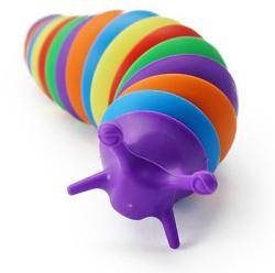 Mac Toys Šnek duhový fidget toy slimák antistresový plast