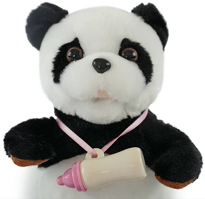 Mac Toys STEPPOS Panda interaktivní zvířátko s kojeneckou lahvičkou na baterie Zvuk