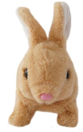 Mac Toys Steppos zajíček béžový chodící na baterie Zvuk PLYŠ