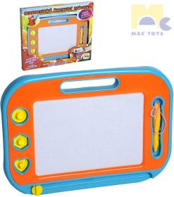 Mac Toys Tabulka dětská magnetická set s razítky a kouzelným perem plast
