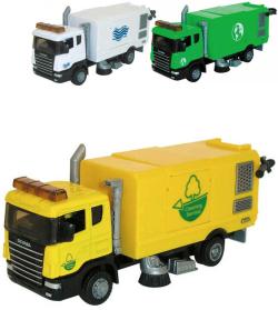 Mac Toys Vozidlo úklidové Scania 1:48 kovové auto 3 druhy v krabici