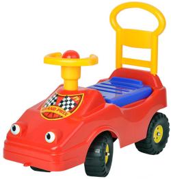 MAD Baby odrážedlo auto červené s klaksonem 54cm odstrkovadlo s očima MAD Baby odrážedlo auto červené s klaksonem 54cm odstrkovadlo s očima