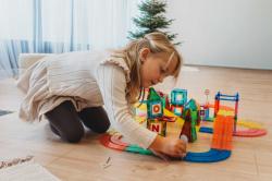 MagnetiQ Magnetická stavebnice Autodráha 126 ks