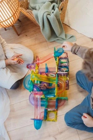 MagnetiQ Magnetická stavebnice Kuličková dráha 186 ks