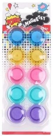 Magnetky barevné 30mm set 10ks na kartě Magnetky barevné 30mm set 10ks na kartě