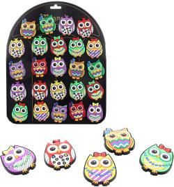 Magnetky dětské sovičky 4,5cm samostatné různé druhy