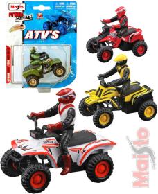 Maisto Čtyřkolka model ATVS 1:75 na zpětný nátah různé druhy na kartě kov Maisto Čtyřkolka model ATVS 1:75 na zpětný nátah různé druhy na kartě kov