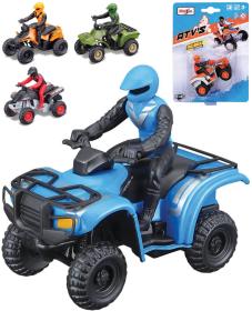 Maisto Čtyřkolka model ATVS 1:75 na zpětný nátah různé druhy na kartě kov Maisto Čtyřkolka model ATVS 1:75 na zpětný nátah různé druhy na kartě kov