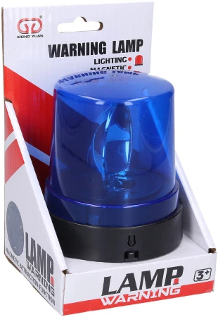 Máják policejní modrý na magnet Policie na baterie Světlo Zvuk