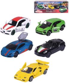 Majorette Dreams Cars Italy dárkový set 5 kovových autíček italské značky v krabici Majorette Dreams Cars Italy dárkový set 5 kovových autíček italské značky v krabici