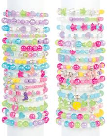 MAKE IT REAL Box na výrobu náramků dětský kreativní set 1440 korálků