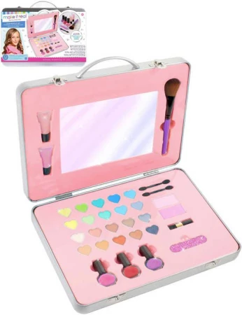 MAKE IT REAL Dětský kosmetický set make-up šminky pro děti v kufříku MAKE IT REAL Dětský kosmetický set make-up šminky pro děti v kufříku