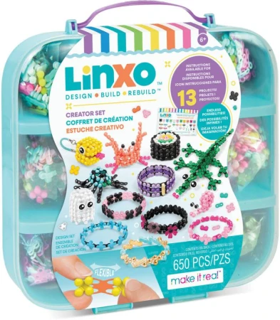 MAKE IT REAL LinXo Velká kreativní sada 650ks v úložném boxu MAKE IT REAL LinXo Velká kreativní sada 650ks v úložném boxu